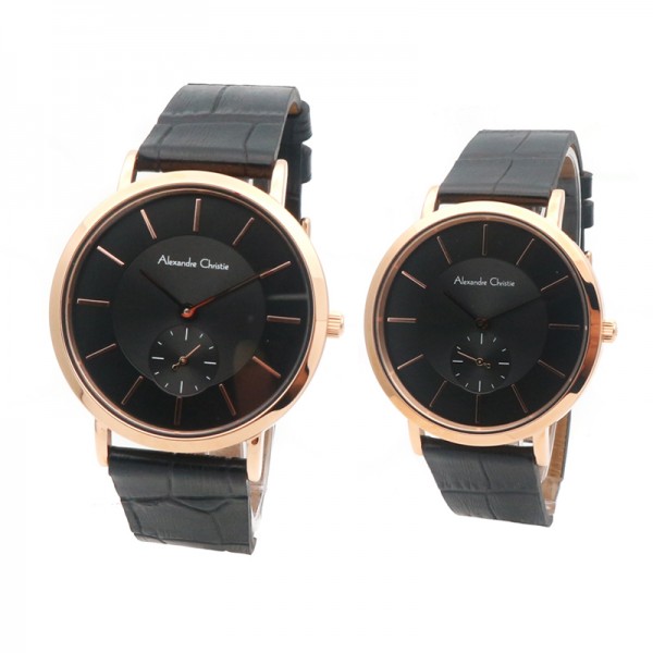 Alexandre Christie AC 8575 Rosegold Black Couple